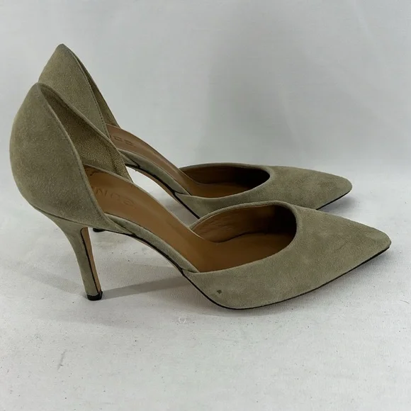 Vince Paulette D'Orsay Suede Pointed Toe Heels - Picture 7 of 10